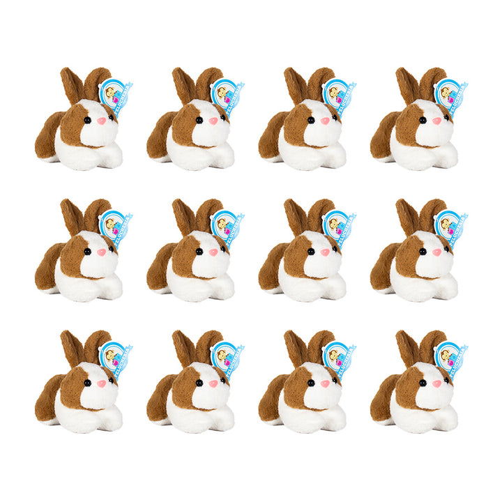 Set de 12 piezas Conejo de peluche Rola Café 20 cm