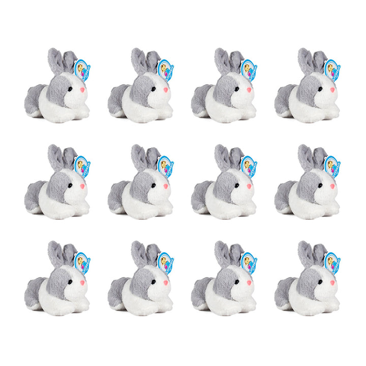 Set de 12 piezas Conejo de peluche Rola Gris 20 cm