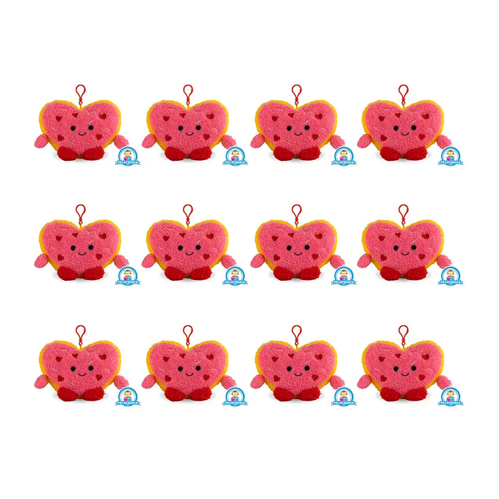 Set de 12 Piezas Llavero de peluche Corazón Love 18 cm