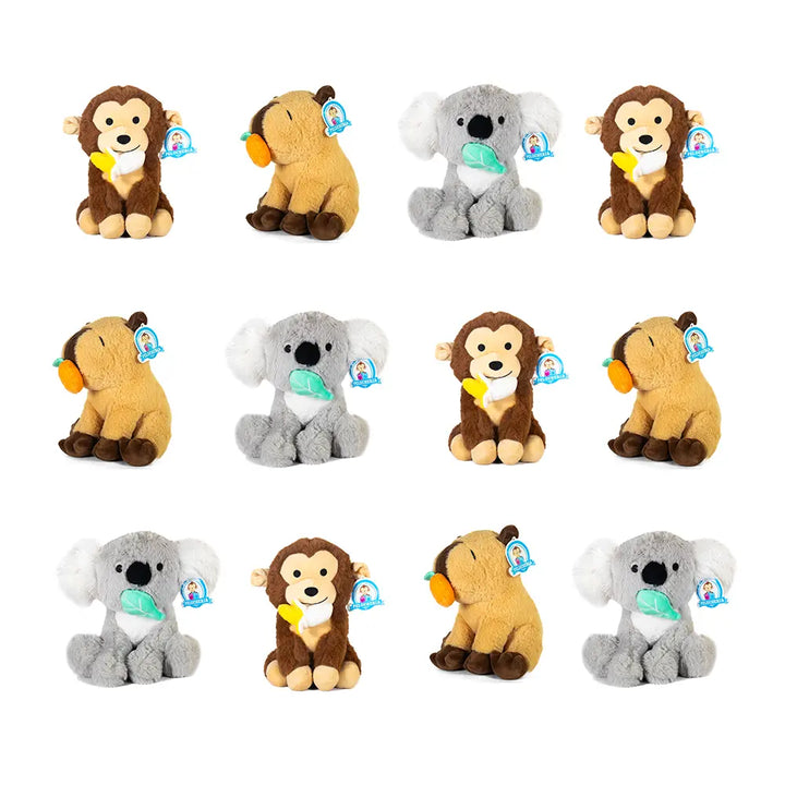 Set de 12 Piezas Animales de peluche Colección Antojitos 22 cm