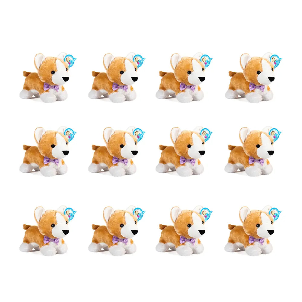 Set de 12 piezas Perro Perrito de peluche Waffle 20 cm