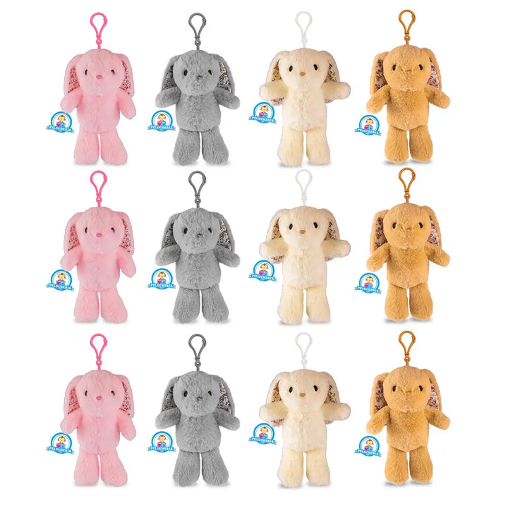 Set de 12 Piezas Llavero de peluche Conejos Baby 11 cm