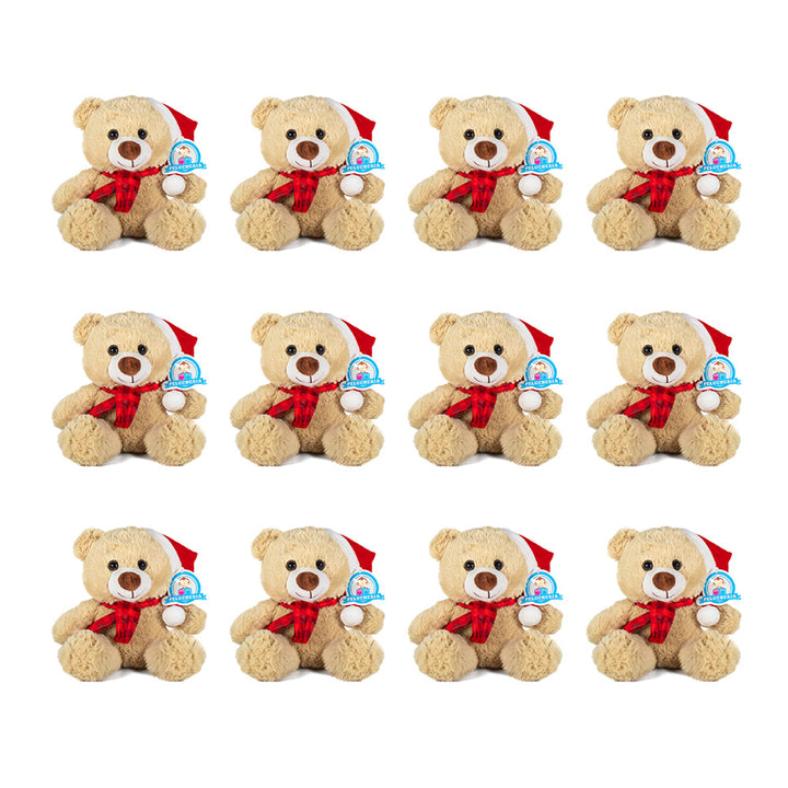 Set 12 Piezas Oso de peluche Teo Navideño 25 cm