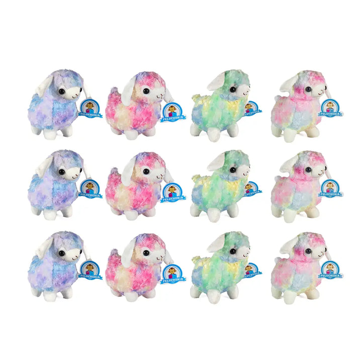 Llamas de peluche multicolor , medianas, para maquinas caza muñecos, peluches economicos
