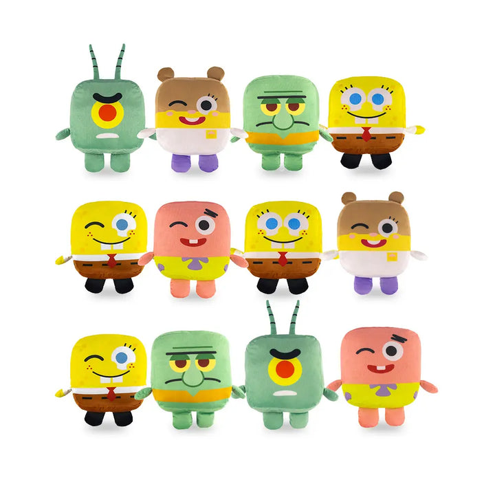 Set de 12 Piezas Bob Esponja de peluche Kawaii Cubes 18 cm