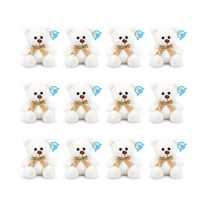 Set de 12 Piezas Oso de peluche Teo Blanco 25cm