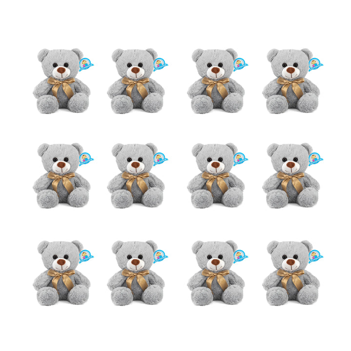 Set de 12 Piezas Oso de peluche Teo Gris 25cm