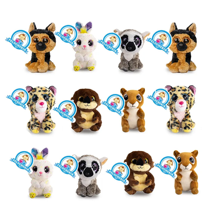 Set de 12 Piezas Animales de peluche Tiwi 15 cm