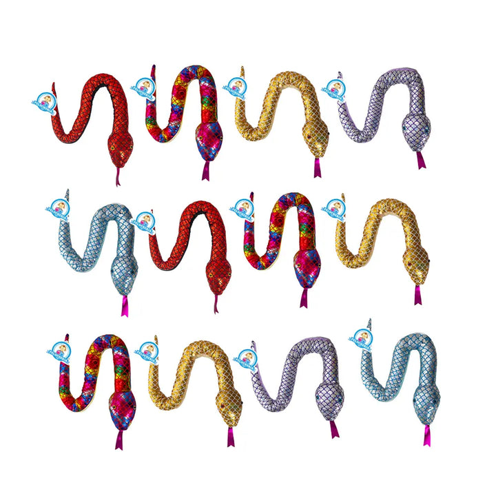 Set de 12 Piezas Serpiente de peluche Colors  100 cm
