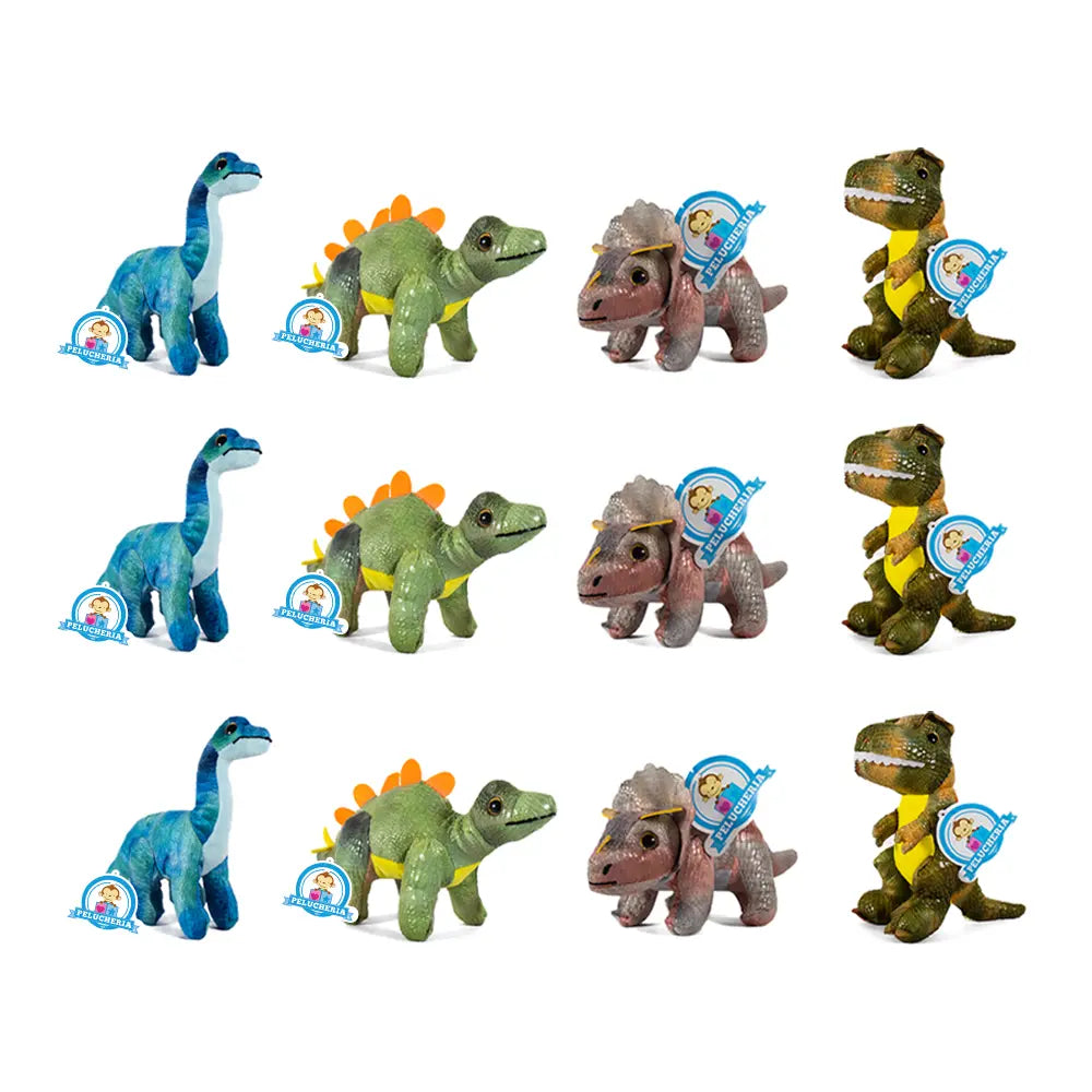 Set de 12 Piezas Dinosaurio de peluche Surtidito Dino 20 cm