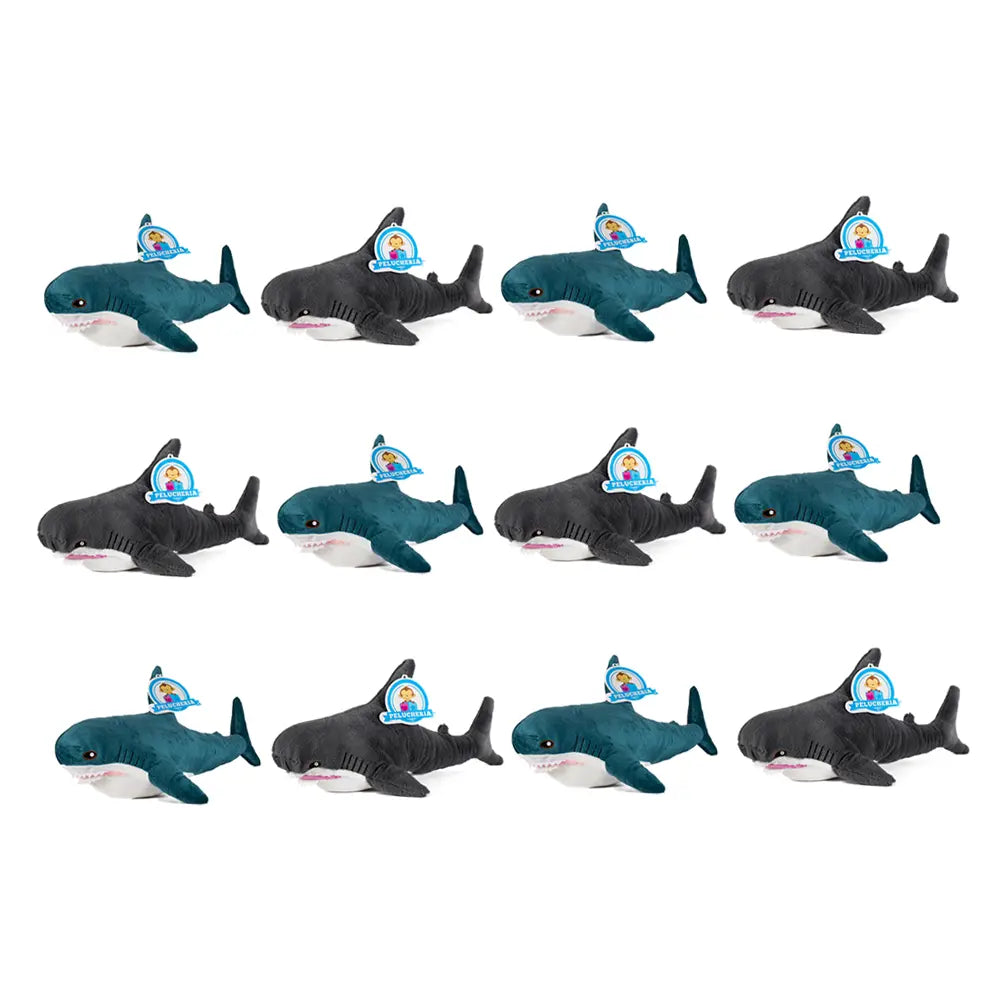 Set de 12 piezas Tiburón de peluche Skarky Shark 30 cm