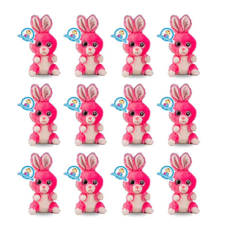 Set de 12 Piezas Conejo de peluche Rosa Titi 15 cm