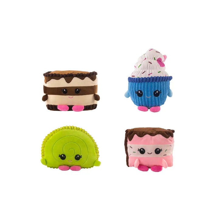 Set de 4 piezas comida postres de peluche 18 cm
