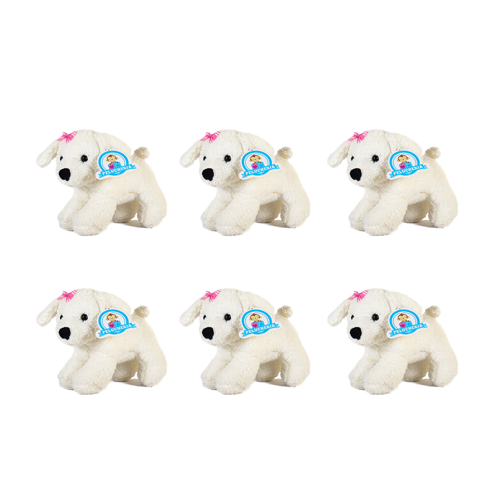 Set de 6 piezas Perro Perrito de peluche Perlita 20 cm