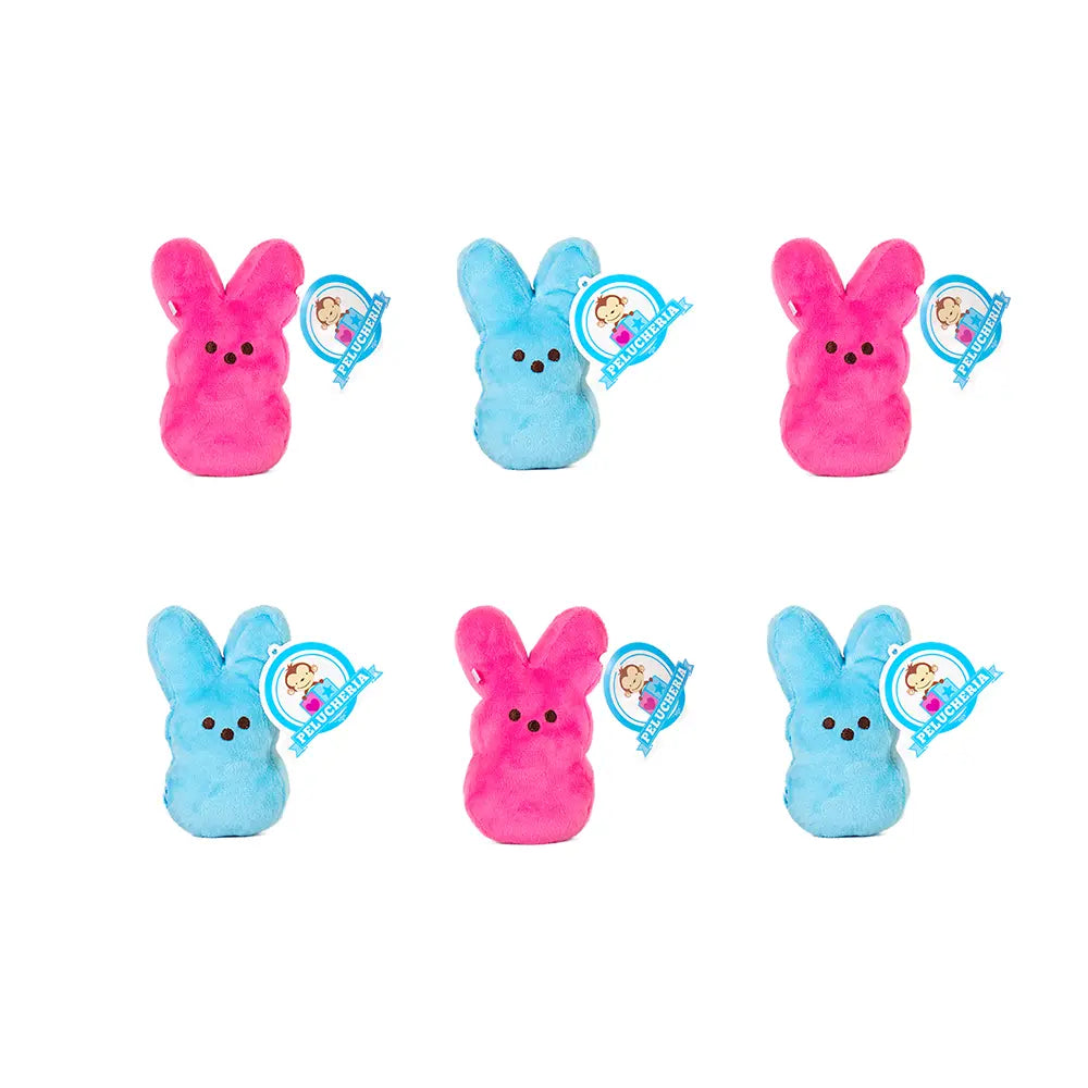 Set de 6 piezas Conejos de peluche Mochi 15 cm