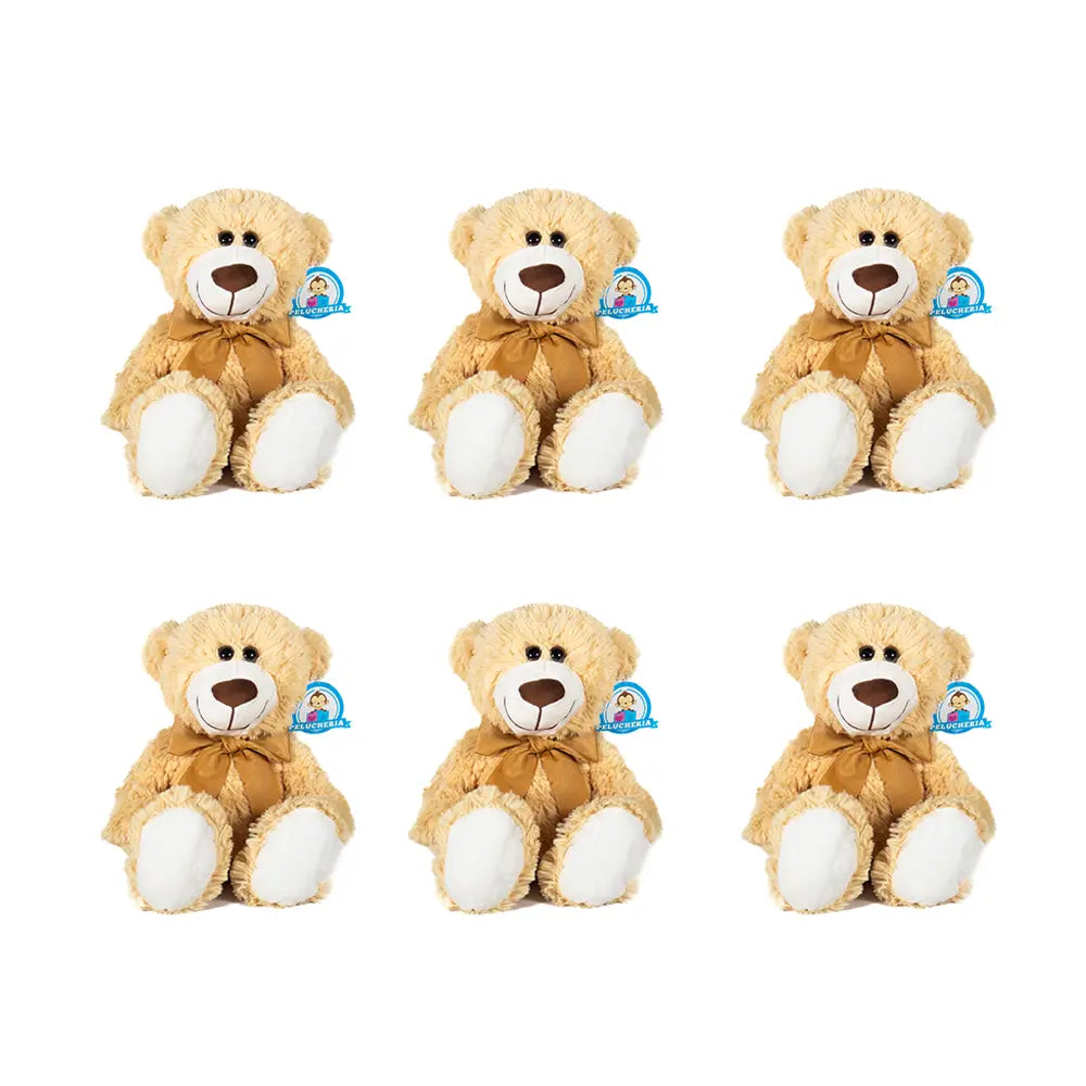 Set de 6 piezas Oso de peluche Bongo 30 cm