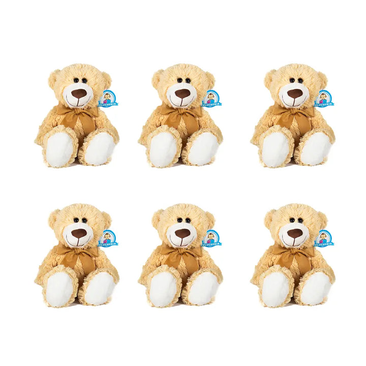 Set de 6 piezas Oso de peluche Bongo 30 cm