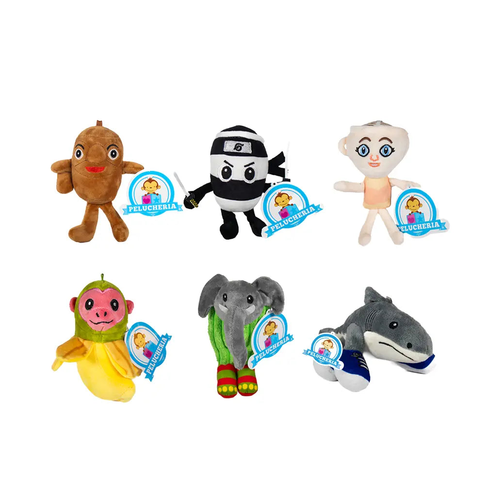 Set de 6 Piezas Peluches Italianos 15 cm