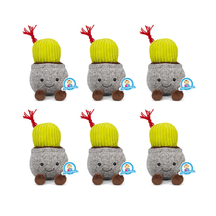 Set de 6 Piezas Cactus Pot de peluche 27 cm