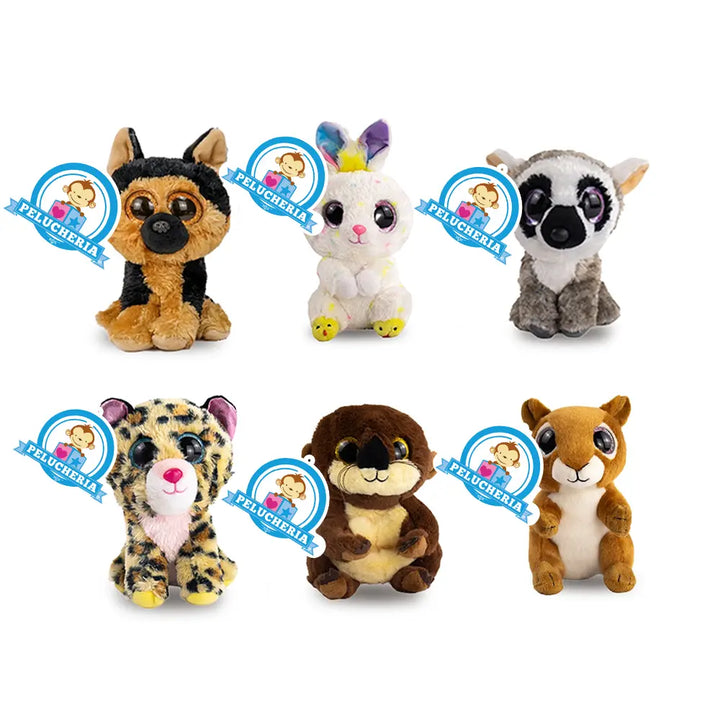 Set de 6 Piezas Animales de peluche Tiwi 15 cm