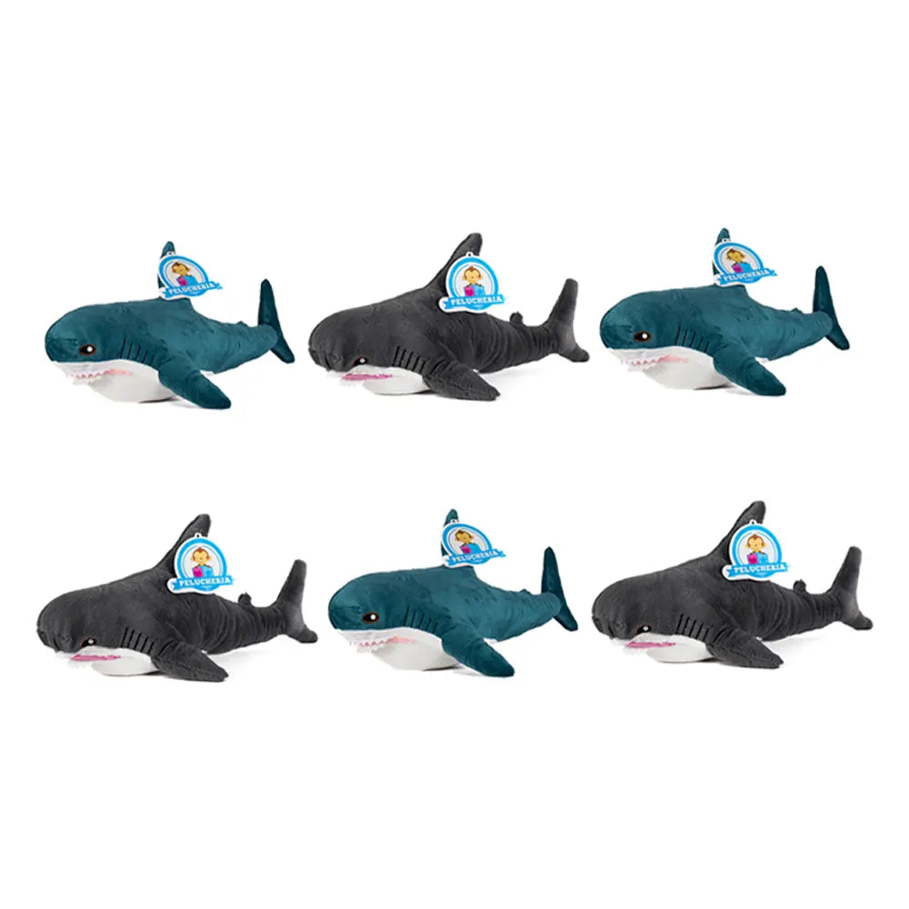 Set de 6 piezas Tiburón de peluche Skarky Shark 30 cm