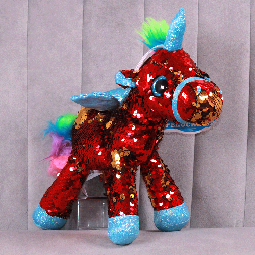 unicornio lentejuela de peluche Y589-3