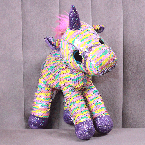 unicornio lentejuela de peluche Y589-4