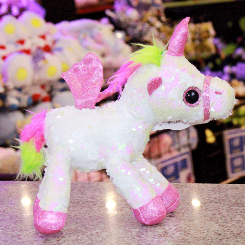 unicornio lentejuela de peluche Y589-8