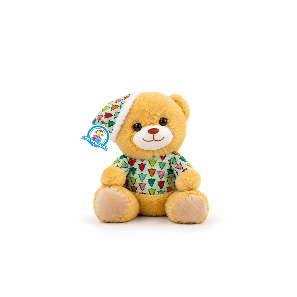 Oso de peluche Beige Winter Pijama Navidad 28 cm