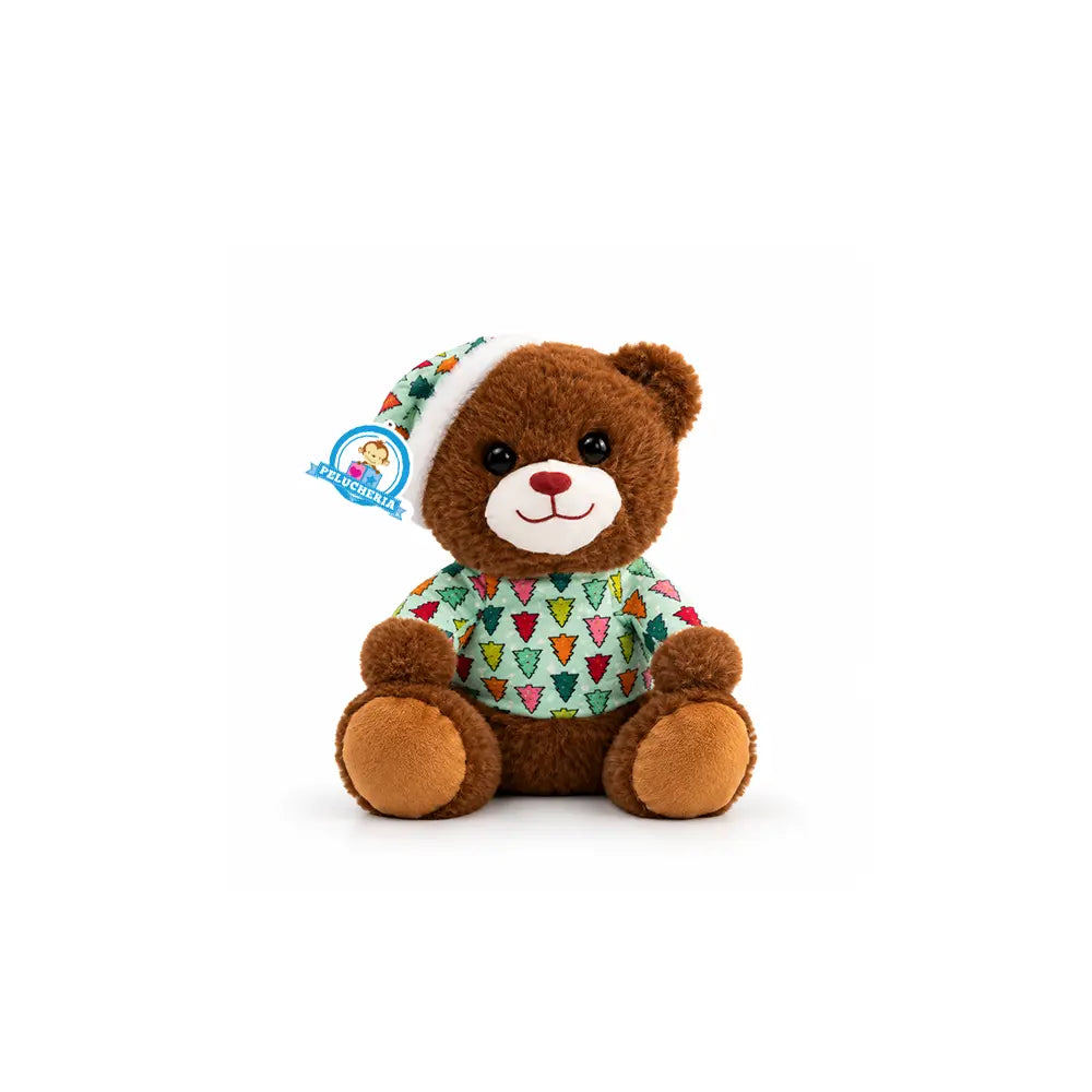 Oso de peluche Chocolate Winter Pijama Navidad 28 cm